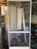 Hordeur met stootplaat en pompje, Doe-het-zelf en Bouw, Deuren en Vliegenramen, Ophalen, 80 tot 100 cm, Hordeur, Zo goed als nieuw