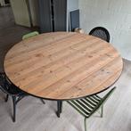 Tafel Steigerhout 190cm met stalen frame, Huis en Inrichting, Tafels | Eettafels, Ophalen, Zo goed als nieuw