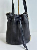 Delvaux  Carafon (Gibus) Bucket Bag, Ophalen of Verzenden, Zo goed als nieuw, Blauw, Leer