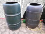 2 tonneaux 220 litres, Tuin en Terras, Regentonnen, Ophalen, Kunststof, Gebruikt, Met kraantje