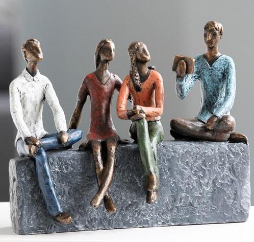 Beeld: Netwerken - Quality Time - Turnen - Joggen enz, Antiek en Kunst, Kunst | Beelden en Houtsnijwerken