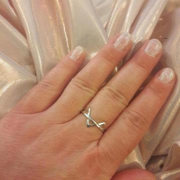 Triple triangle ring 925 sterling zilver - TOTALE UITVERKOOP beschikbaar voor biedingen