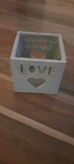 Theelichehouder, Ophalen, Wit, Zo goed als nieuw, Kaars