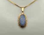 Gouden vintage hanger met opaal. 2025/73., Ophalen of Verzenden, Zo goed als nieuw, Met edelsteen, Goud