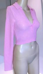 longsleeve cropped roze H&M XS, Kleding | Dames, Topjes, Nieuw, Ophalen of Verzenden, Lange mouw, Roze