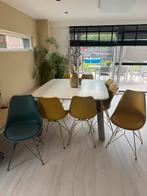 Tafel met 8 stoelen, Huis en Inrichting, Stoffering | Vloerbedekking, Ophalen, Gebruikt, Overige typen