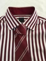 Chemise rayée bordeaux/blanches « Pure » pour hommes XL, Enlèvement ou Envoi, Autres couleurs
