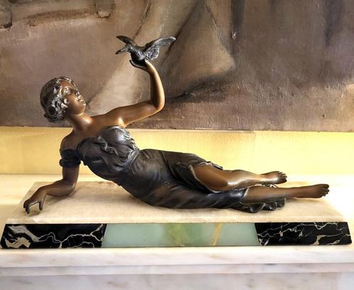 ✔️ Groot Art Deco-sculptuur 1930s', Antiek en Kunst, Kunst | Beelden en Houtsnijwerken, Verzenden