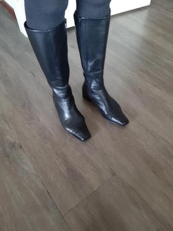 Gratis verzending  zwarte leren vintage blokhaklaars 39 beschikbaar voor biedingen