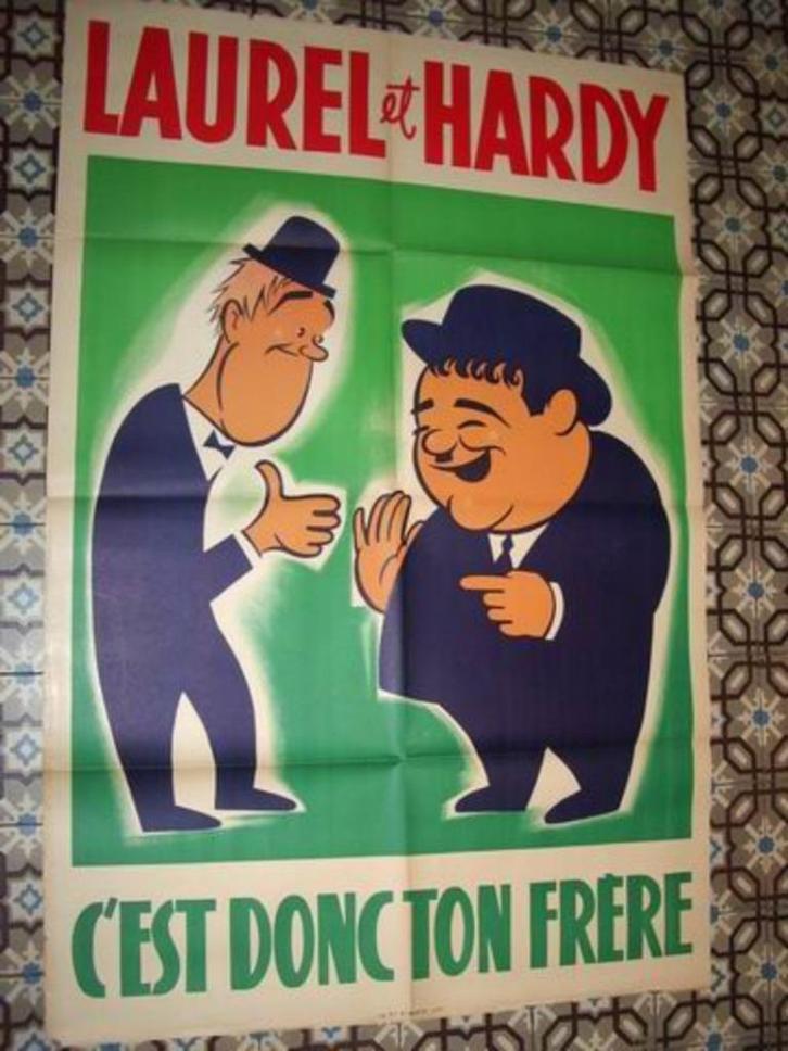 3 affiches Laurel & Hardy, Verzamelen, Posters, Ophalen