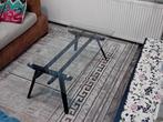 Glazen salontafel, Huis en Inrichting, Tafels | Salontafels, Ophalen, Gebruikt, Rechthoekig, Glas