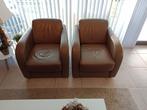 Twee lederen zetels, Huis en Inrichting, Fauteuils, Ophalen, Zo goed als nieuw, Leer, Moderne zetels