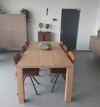 Massieve eikentafel voor 6 personen, Huis en Inrichting, Ophalen of Verzenden, Zo goed als nieuw