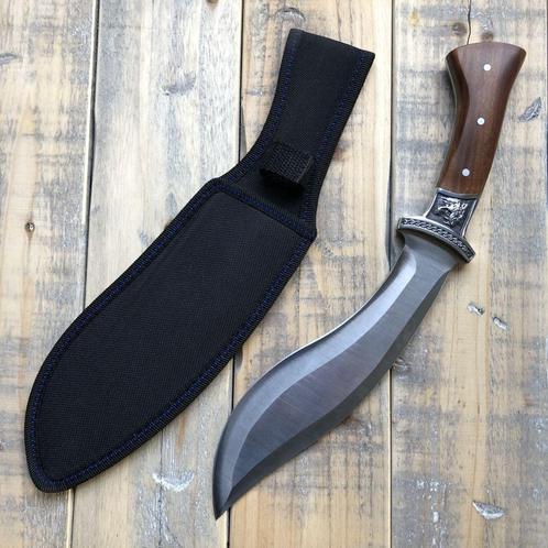 Kukri jachtmes (33,5 cm) met houten handvat, Collections, Objets militaires | Général, Autres, Envoi