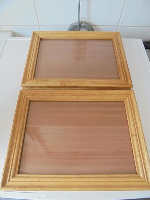 2 Mooie identieke houten kadertjes, Audio, Tv en Foto, Fotografie | Fotolijsten, Zo goed als nieuw, Ophalen of Verzenden