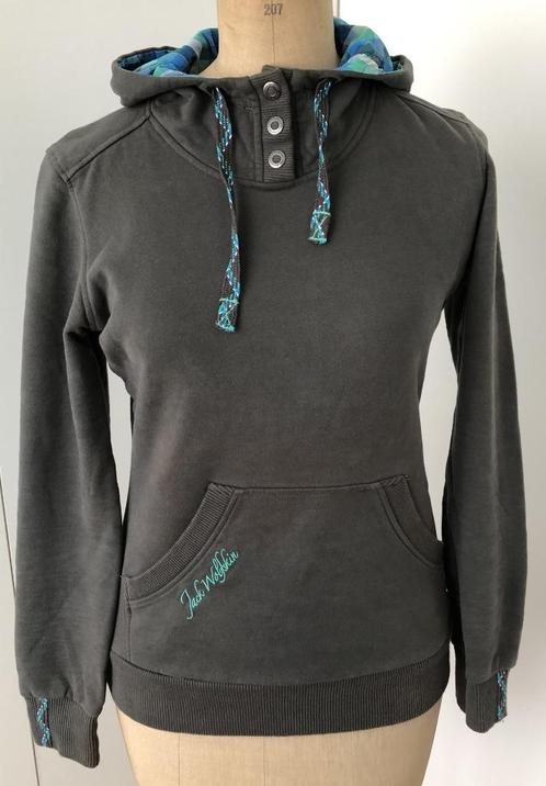 Getailleerde hoodie met buidelzak – Jack Wolfskin – taupe, Kleding | Dames, Truien en Vesten, Zo goed als nieuw, Maat 34 (XS) of kleiner