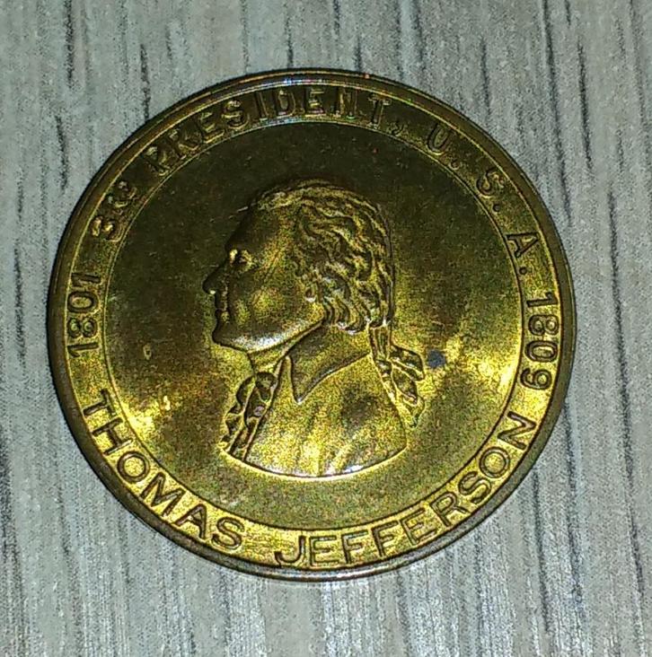 Thomas Jefferson 1801-1809 "LONG TOM" Sage of Monticello, Postzegels en Munten, Munten | Amerika, Ophalen of Verzenden