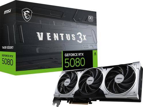MSI GeForce RTX 5080, Computers en Software, Videokaarten, Zo goed als nieuw, Nvidia, PCI-Express 5.0, Overige soorten, HDMI, DisplayPort
