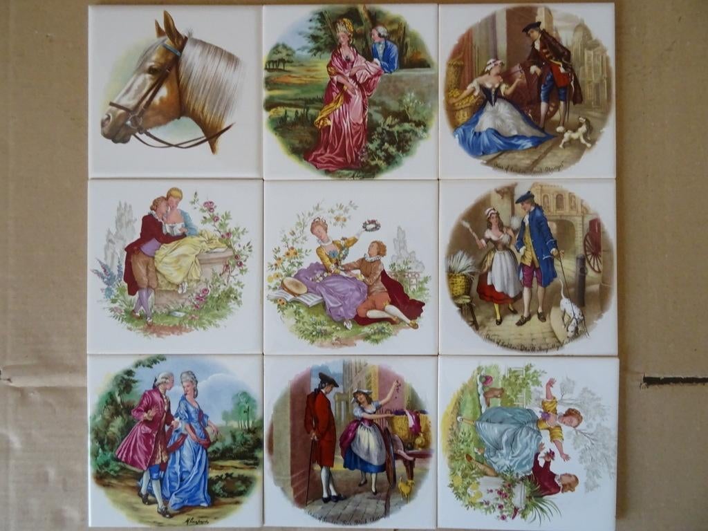 Vintage Mosa tegel tegels romantische stijl 19euro per stuk, Antiek en Kunst, Curiosa en Brocante, Ophalen of Verzenden