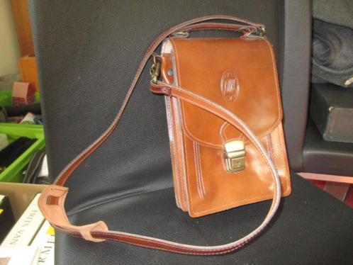 Lederen handtas voor mannen, Handtassen en Accessoires, Tassen | Damestassen, Zo goed als nieuw, Handtas, Bruin, Ophalen of Verzenden