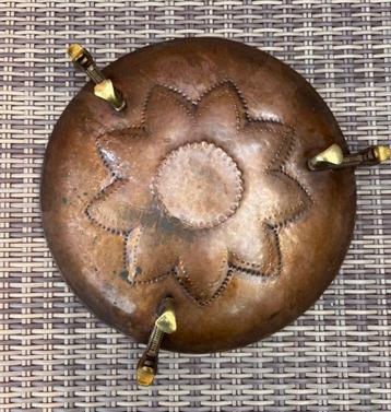 Vintage grote koperen centerpiece/fruitschaal  beschikbaar voor biedingen