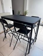 Bartafel met 4 stoelen, Ophalen, Gebruikt