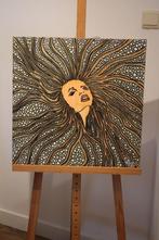 Modern geometrisch schilderij vrouw, Ophalen of Verzenden