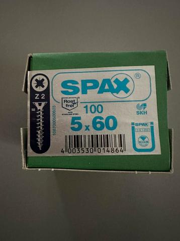 Vis Spax 5x60 inox, Neuf, 50 à 100 mm, Enlèvement ou Envoi, Vis