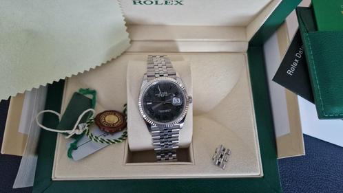 Rolex Wimbledon 36mm datejust  Flueted Top!! box+card+doos, Handtassen en Accessoires, Horloges | Heren, Zo goed als nieuw, Polshorloge