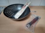 Wok Grill pan   nieuw   met spatels en afneembare grill, Ophalen of Verzenden, Nieuw, Wok