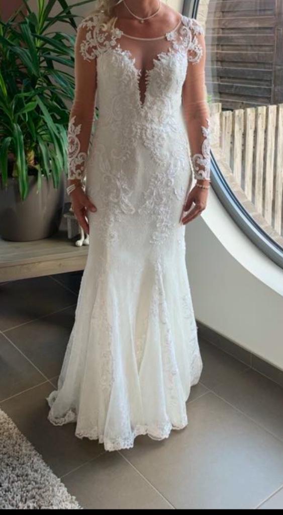 Trouwjurk, Kleding | Dames, Trouwkleding en Trouwaccessoires, Zo goed als nieuw, Trouwjurk, Wit, Ophalen