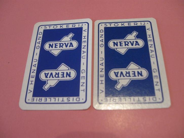 2 oude speelkaarten Stokerij Henau - Gent (6), Verzamelen, Speelkaarten, Jokers en Kwartetten, Zo goed als nieuw, Speelkaart(en)