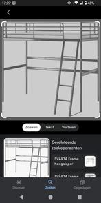 Hoogslaper Ikea Svärta 90/200 grijs 186 hoog, 90 cm, 180 tot 200 cm, Hoogslaper, Eenpersoons
