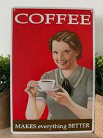 Metalen reclamebord Coffee, Ophalen of Verzenden, Nieuw, Reclamebord