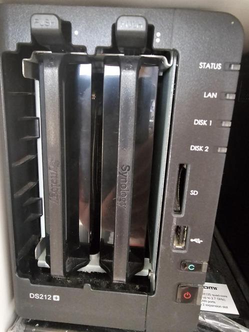 Synology DS212+ NAS met 3TB + 2TB HD, Computers en Software, NAS, Gebruikt, Ophalen of Verzenden