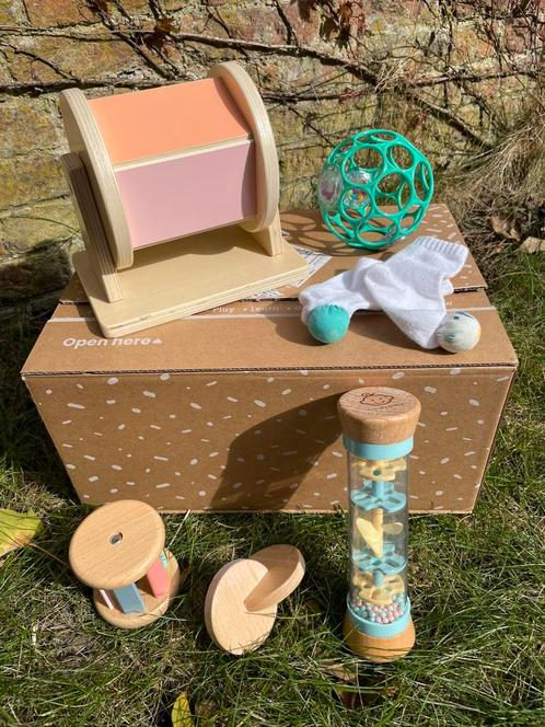 PlayBox sensorisch speelgoed 5-6 maand, Kinderen en Baby's, Speelgoed | Houten speelgoed, Zo goed als nieuw, Ophalen