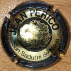Spaanse Cavacapsule JEAN PERICO zwart & goud nr 01 **ZELDZ**, Verzamelen, Wijnen, Nieuw, Witte wijn, Ophalen of Verzenden, Spanje