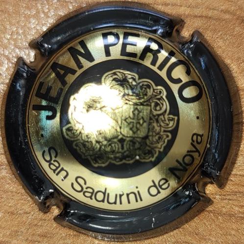 Capsule Cava d'Espagne JEAN PERICO noir & or nr 01 **RARE**, Collections, Vins, Neuf, Vin blanc, Espagne, Enlèvement ou Envoi
