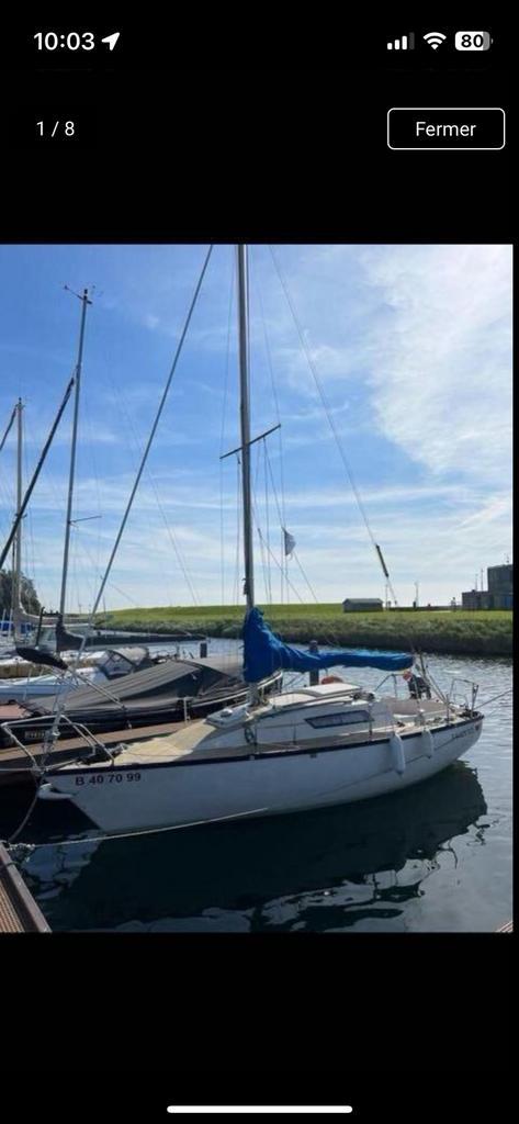 Zeilboot Beneteau first 22, Watersport en Boten, Kajuitzeilboten en Zeiljachten, Zo goed als nieuw, Tourjacht of Cruiser, Polyester