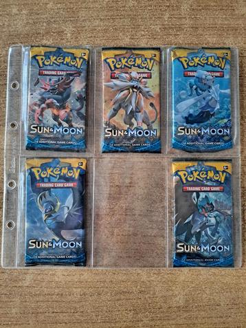 Dé 5x SEALED BOOSTERPACKS Sun&Moon (1e reeks)