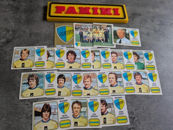 PANINI FOOTBALL 81 SK BEVEREN 18 STICKERS 1981, Hobby en Vrije tijd, Stickers en Plaatjes, Verzenden