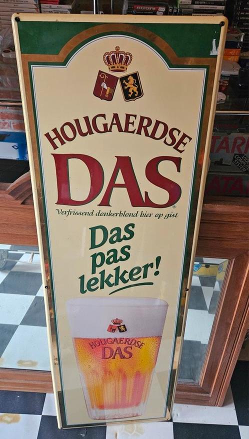 Hougaerdse DAS Pils Emaillerie Belge 1998 - 133 x 42cm, Verzamelen, Merken en Reclamevoorwerpen, Zo goed als nieuw, Reclamebord