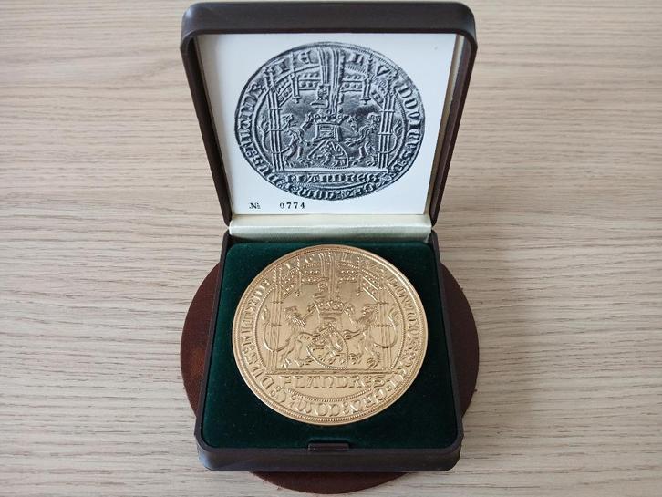 Bronzen herdenkingsmunt 55ste IJzerbedevaart in 1982, Postzegels en Munten, Penningen en Medailles, Brons, Ophalen of Verzenden