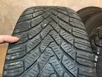 Continental WinterContact banden + velgen + wieldoppenset, Ophalen, Gebruikt, 16 inch, Banden en Velgen