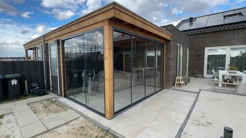 Glazen schuifwanden inclusief montage, Tuin en Terras, Overkappingen, Nieuw, Veranda, Ophalen of Verzenden