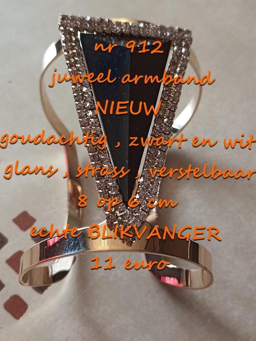 912. Bijou : bracelet, NEUF, frais de port inclus, Bijoux, Sacs & Beauté, Bracelets, Neuf, Autres matériaux, Noir, Avec strass