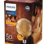 3 lampes classiques LED Philips dorée, design rétro vintage, Zo goed als nieuw, Ophalen