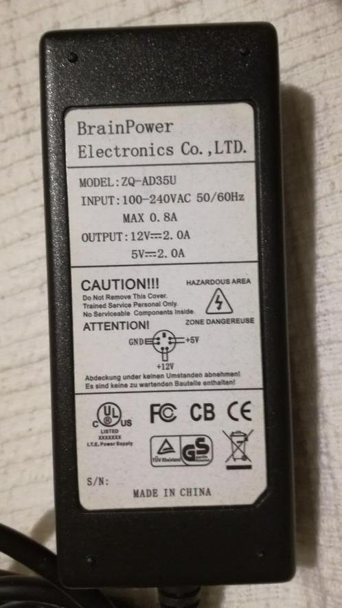 Alimentation 5-12V 2A pour disque dur externe, Computers en Software, Harde schijven, Zo goed als nieuw, Extern, Ophalen of Verzenden