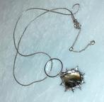 Ketting met hanger parelmoer met spikes, Verzenden, Met edelsteen