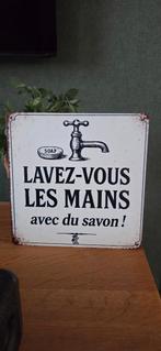 Plaque métal Lavez-vous les mains, Enlèvement ou Envoi, Neuf